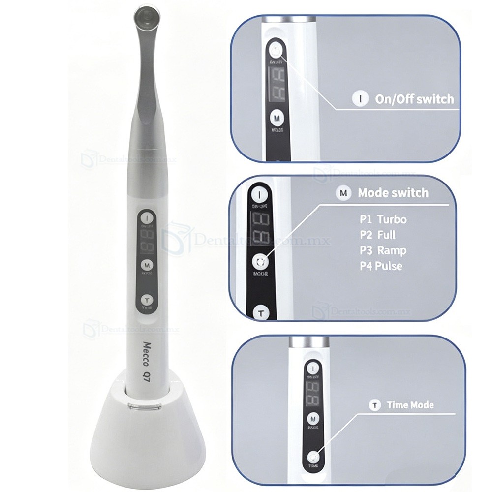 Mecco Q7 L&aacute;mpara LED de fotocurado inal&aacute;mbrica de hasta 2500mW/cm&sup2;